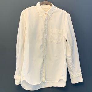 Muji white flannel Oxford shirt